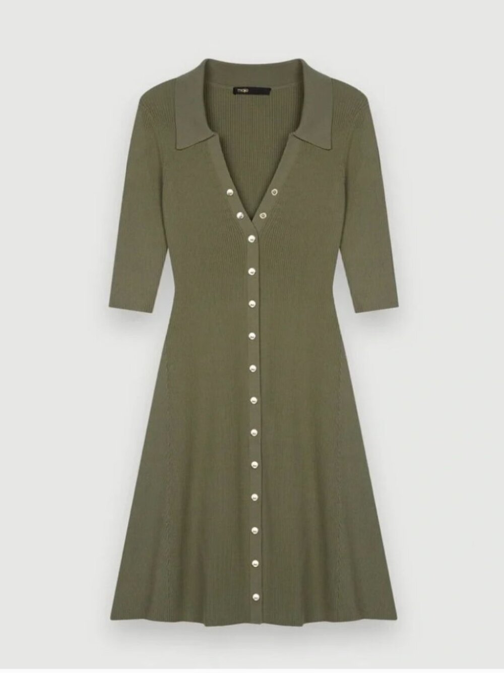 Maje Rimose Ribbed Dress - Picture 2 of 10
